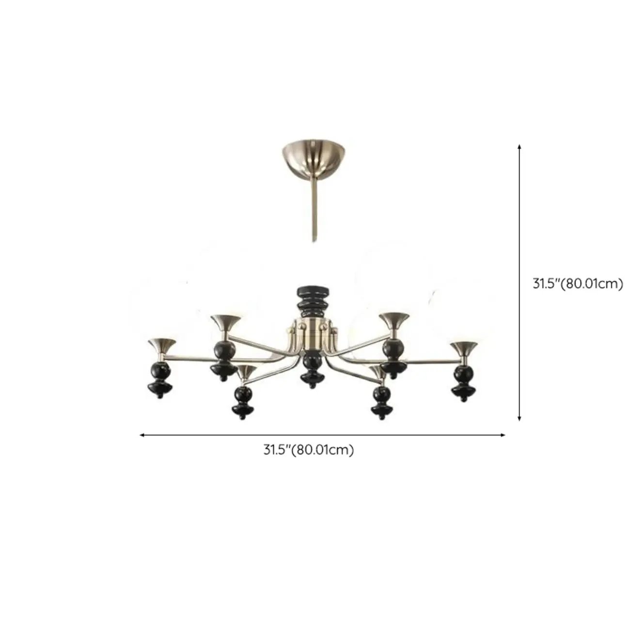 Black Glass Sphere Metal Modern Crystal Chandelier Image - 16 | homeyfad