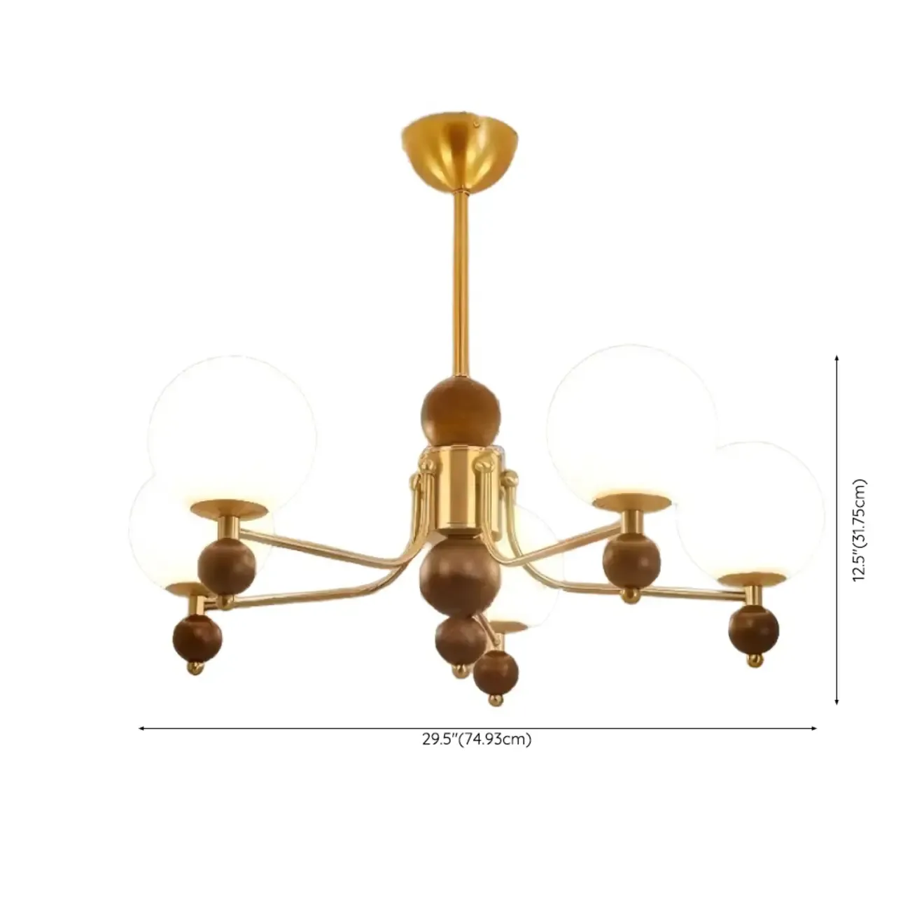 Black Glass Sphere Metal Modern Crystal Chandelier Image - 19