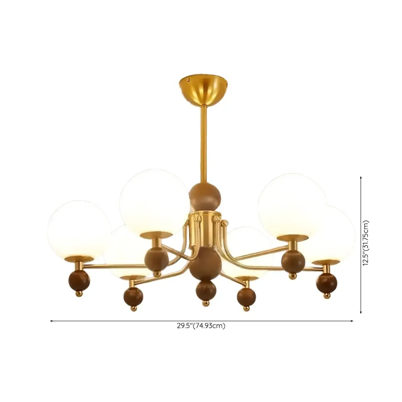 Black Glass Sphere Metal Modern Crystal Chandelier Image - 20