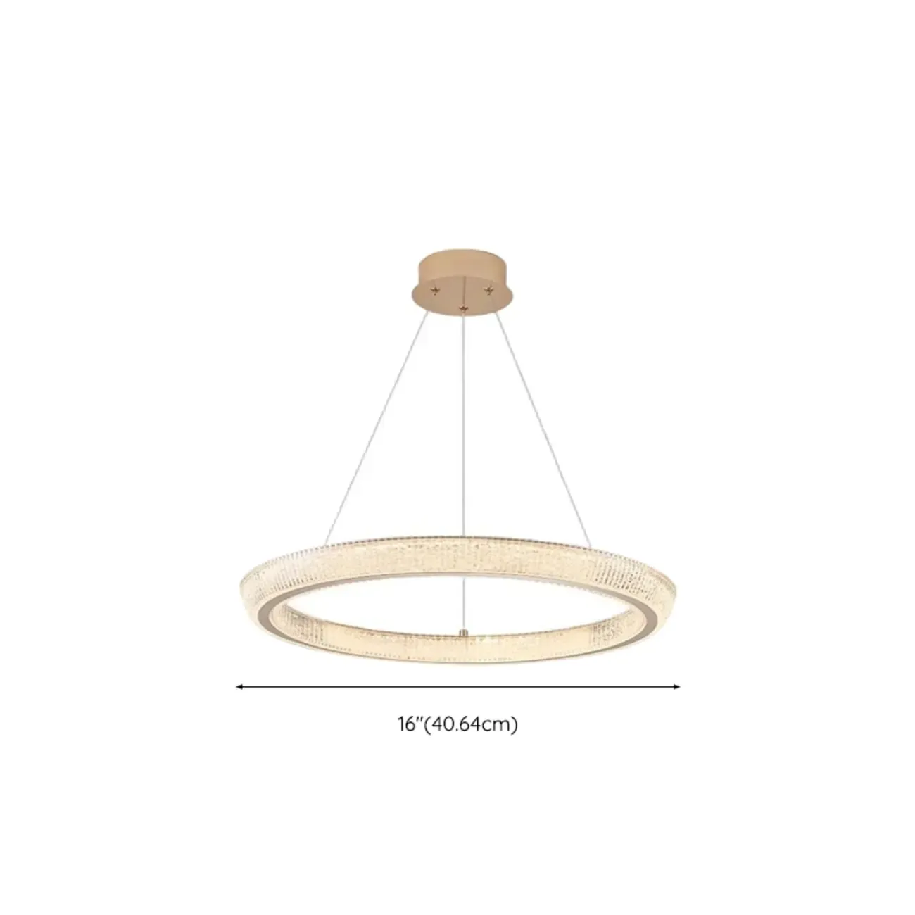 Gold Circular Crystal Glass Modern Chandelier Light #size