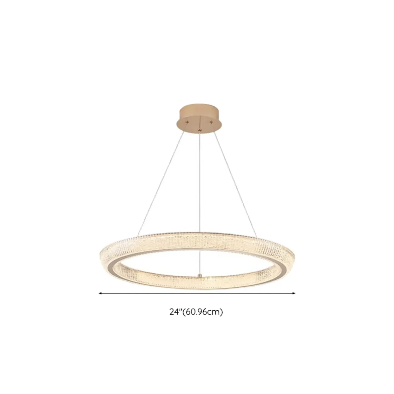 Gold Circular Crystal Glass Modern Chandelier Light Image - 16 | homeyfad