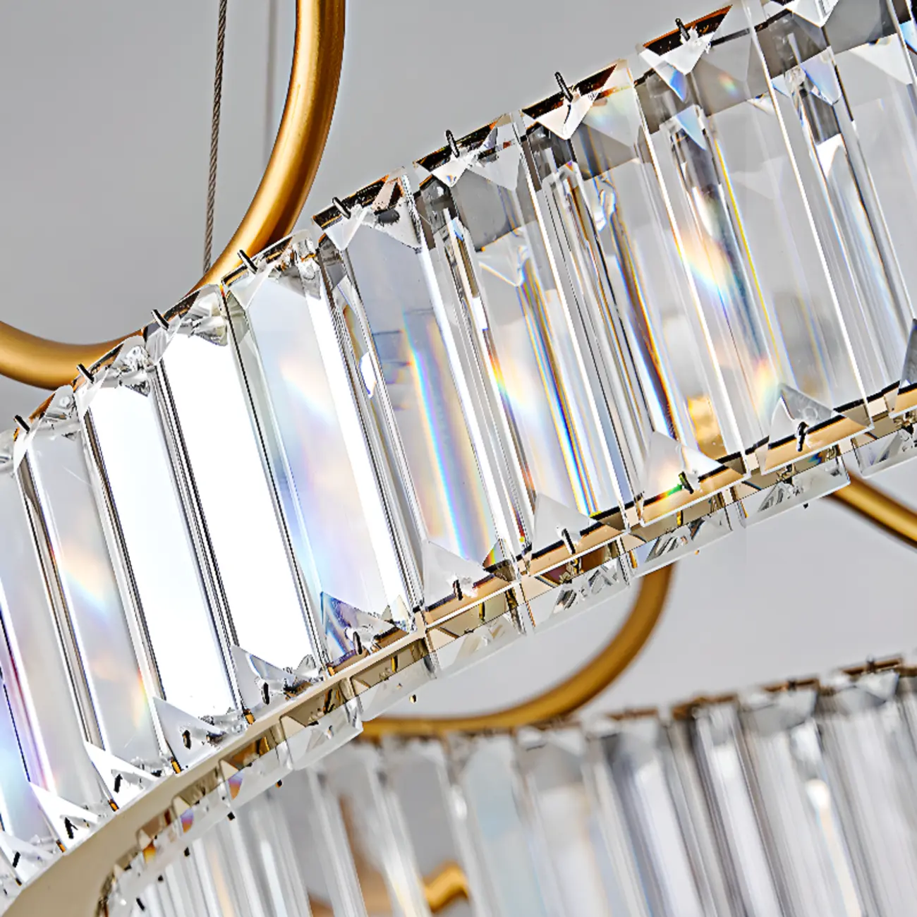 Elegant LED Golden Crown Shape Crystal Chandelier  Image - 12 | homeyfad