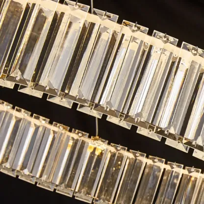 Gold Curved Crystal Chandelier Modern Elegant Design Image - 7