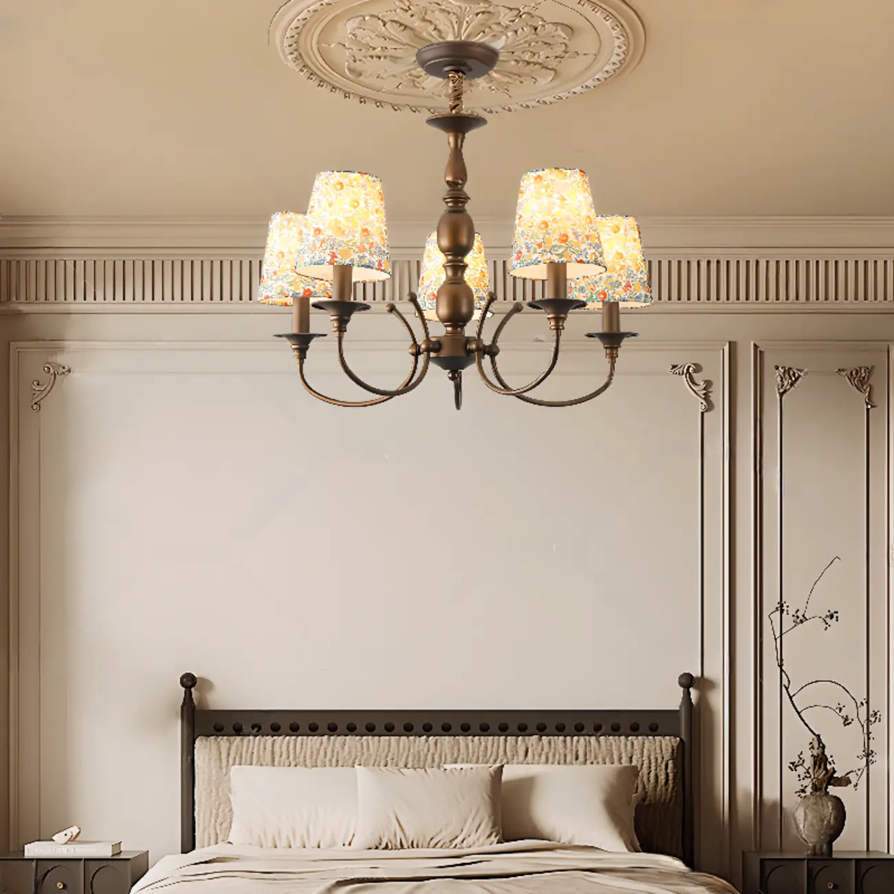 Rustic Round Coffee Bronze Barrel Metal Multi-Light Chandelier Image - 6 | homeyfad