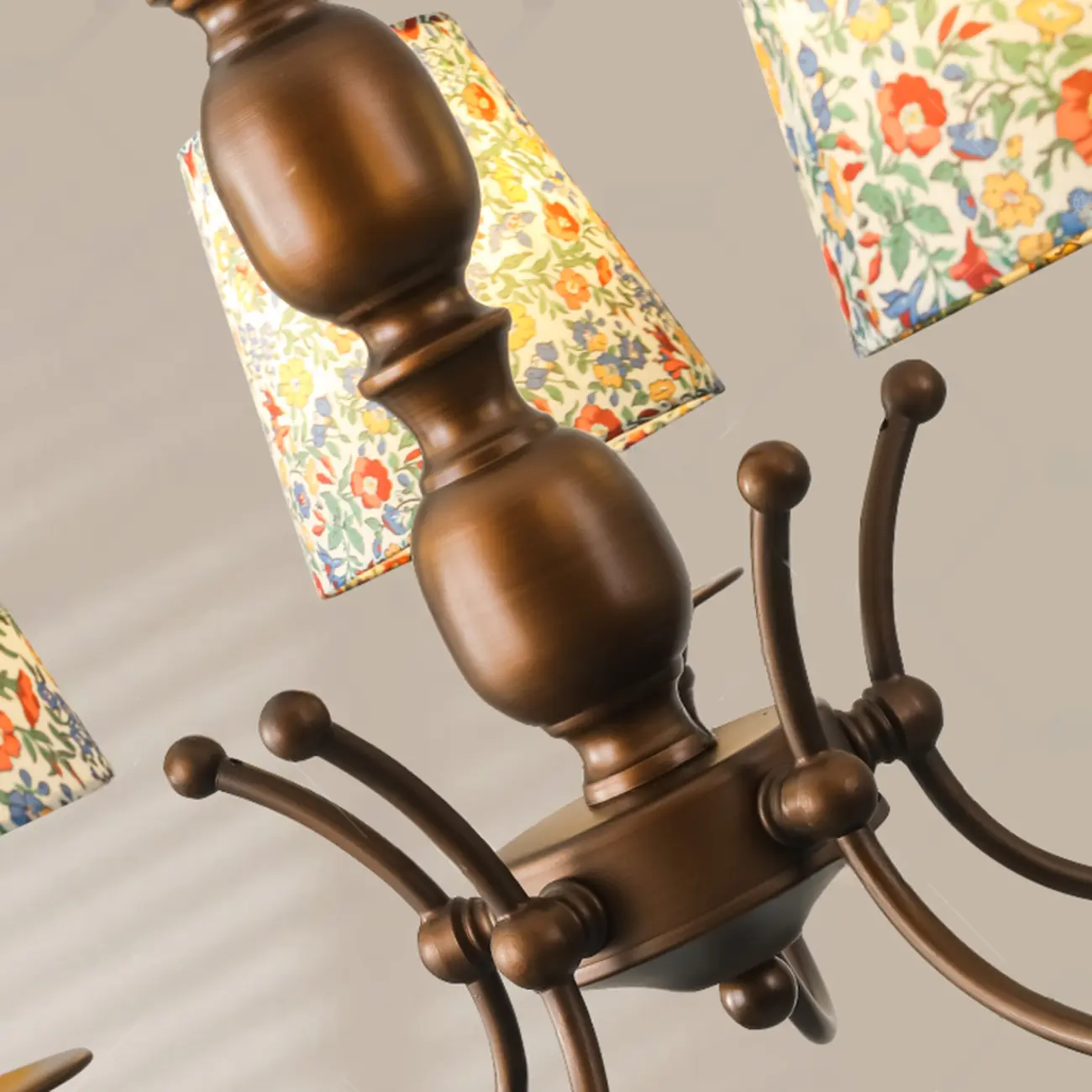 Rustic Round Coffee Bronze Barrel Metal Multi-Light Chandelier Image - 8 | homeyfad