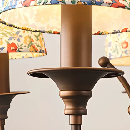 Rustic Round Coffee Bronze Barrel Metal Multi-Light Chandelier Image - 10