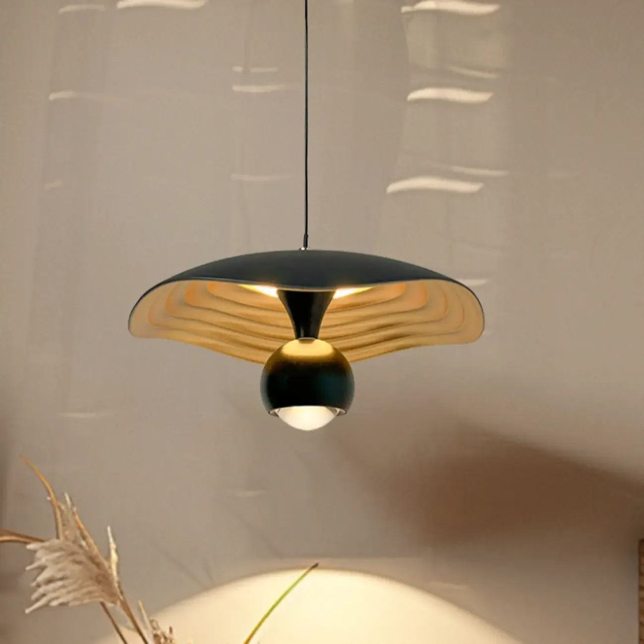 Modern Black 2-Light Pendant Light Fixture Adjustable Height Image - 1