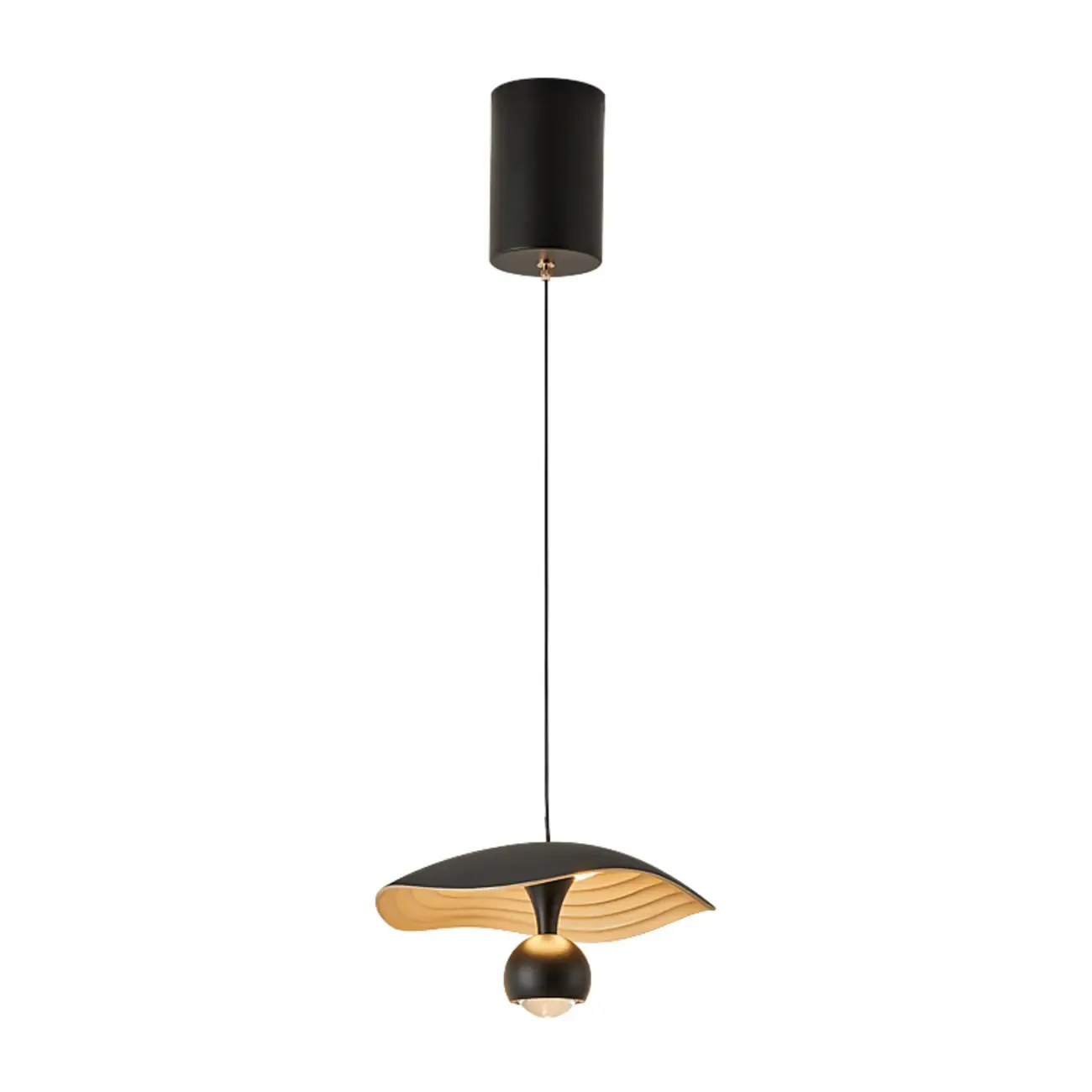 Modern Black 2-Light Pendant Light Fixture Adjustable Height Image - 3