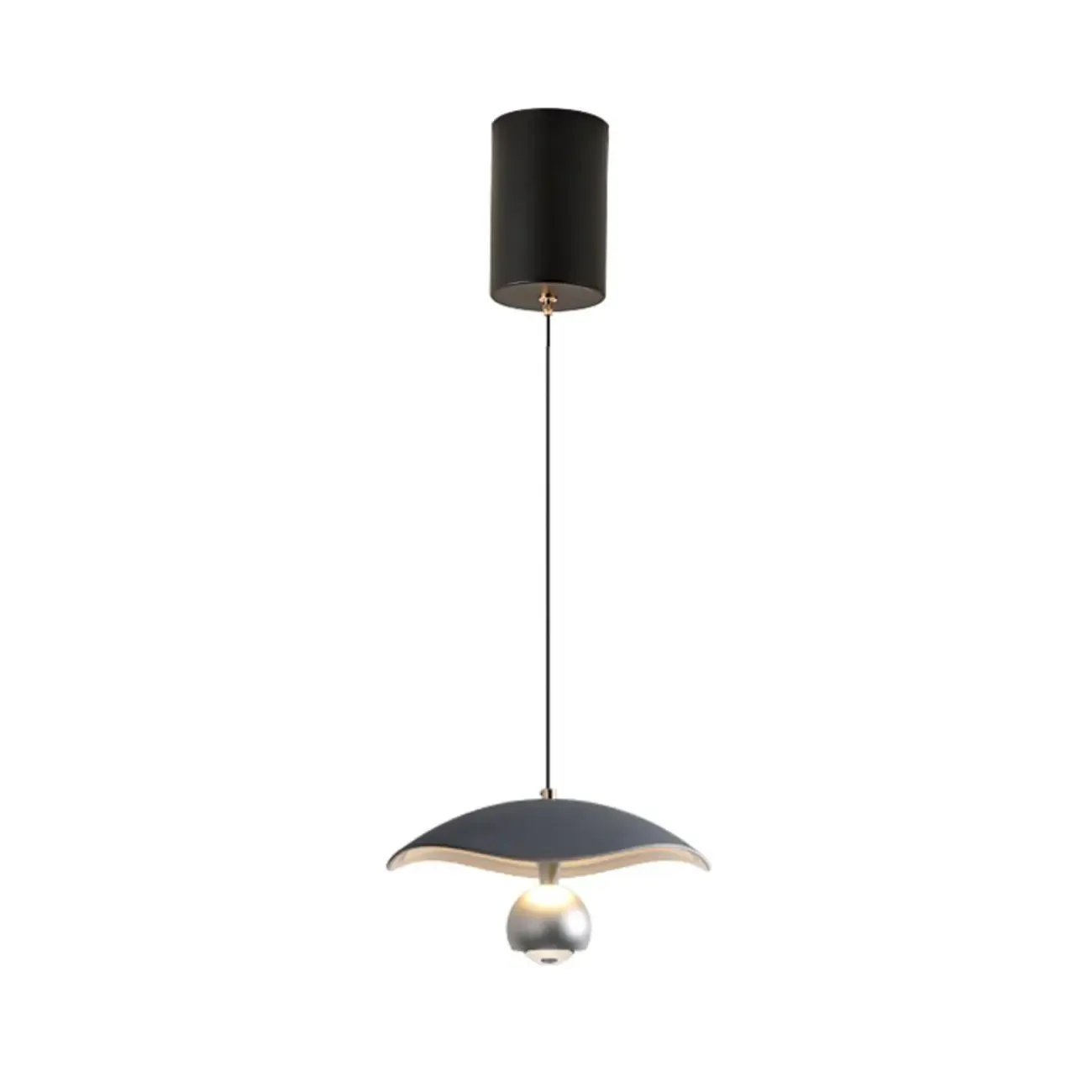 Modern Black 2-Light Pendant Light Fixture Adjustable Height Image - 4