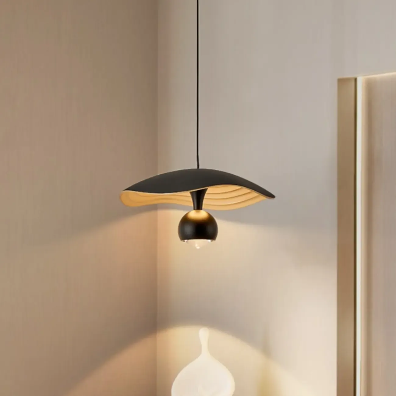 Modern Black 2-Light Pendant Light Fixture Adjustable Height Image - 2