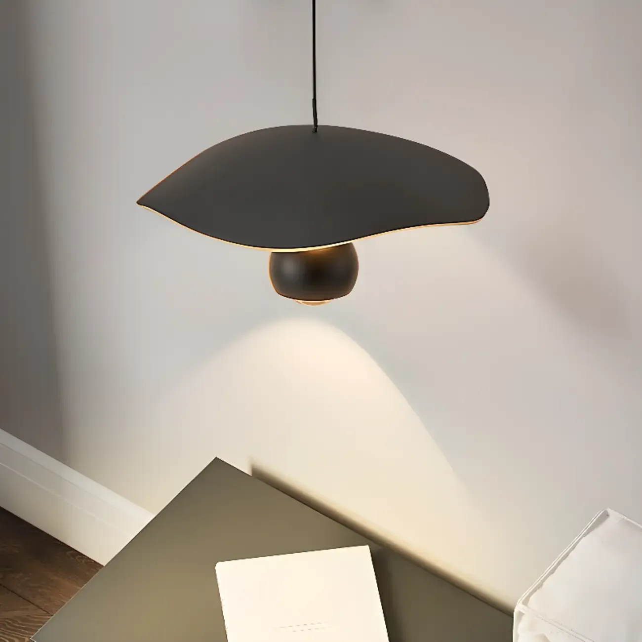 Modern Black 2-Light Pendant Light Fixture Adjustable Height Image - 5