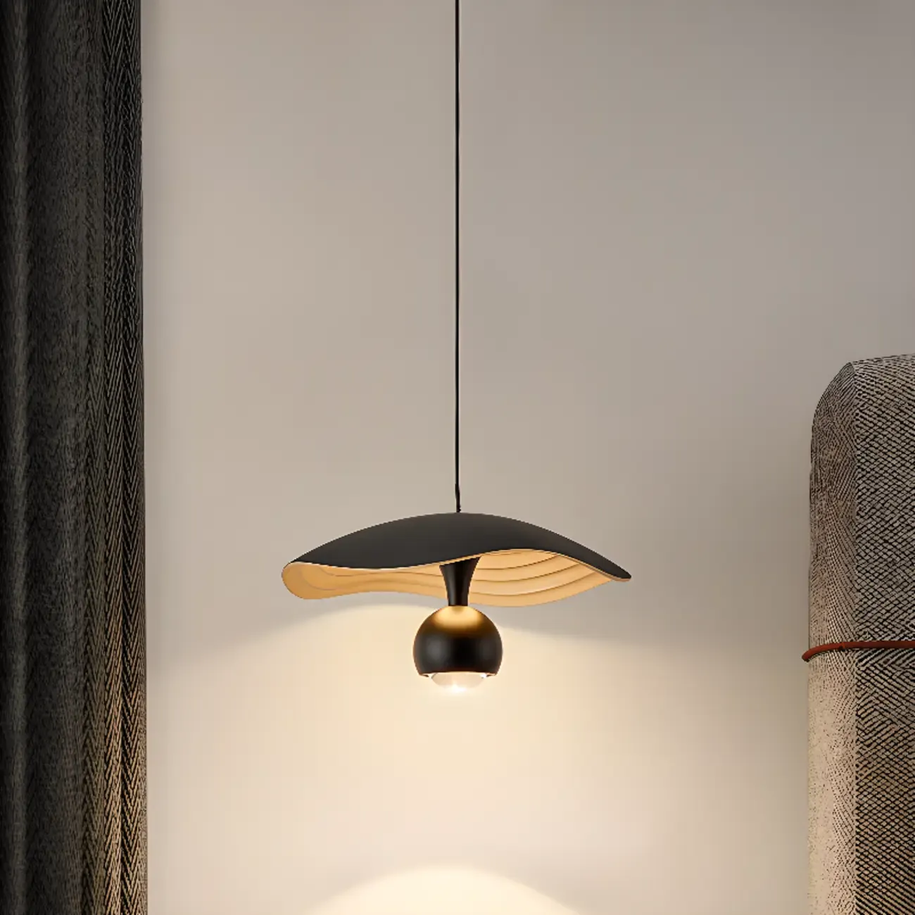 Modern Black 2-Light Pendant Light Fixture Adjustable Height Image - 6