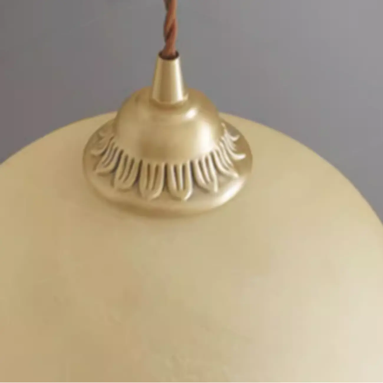 Yellow Glass Modern Dome-Shape Pendant Light Hanging Fixture  Image - 9 | homeyfad