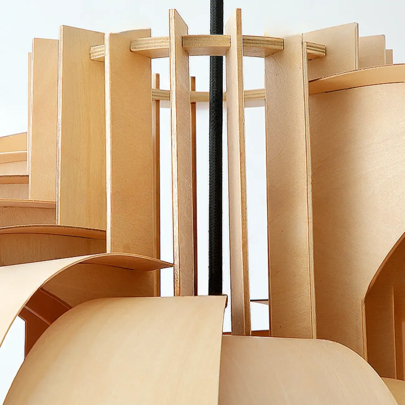 Unique Solid Wood Brown Globe Pendant Light for Indoor  Image - 12