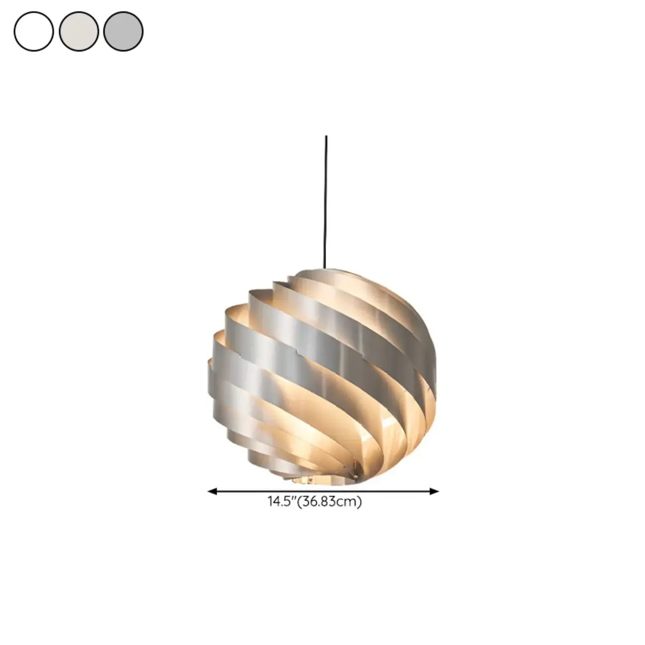 Art Aluminum Globe Pendant Light for Kitchen Island Lighting  #size