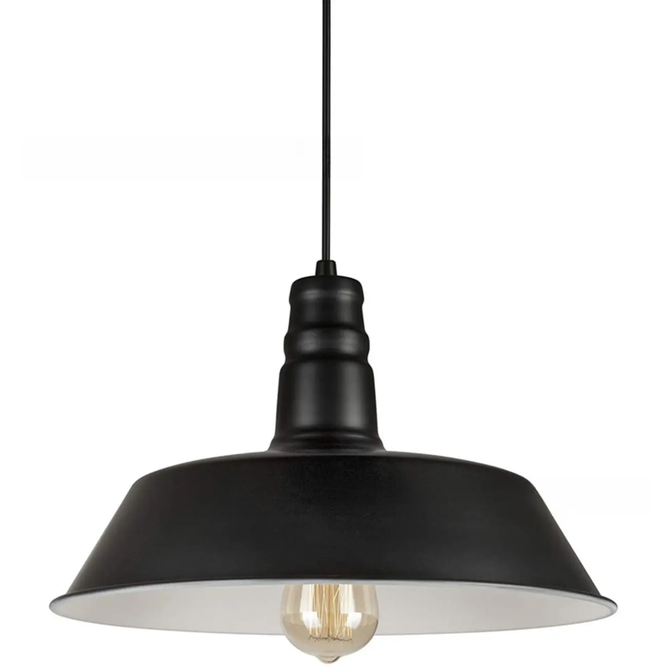 Industrial Black Round Metal Pendant Lighting for Kitchen Image - 4 | homeyfad