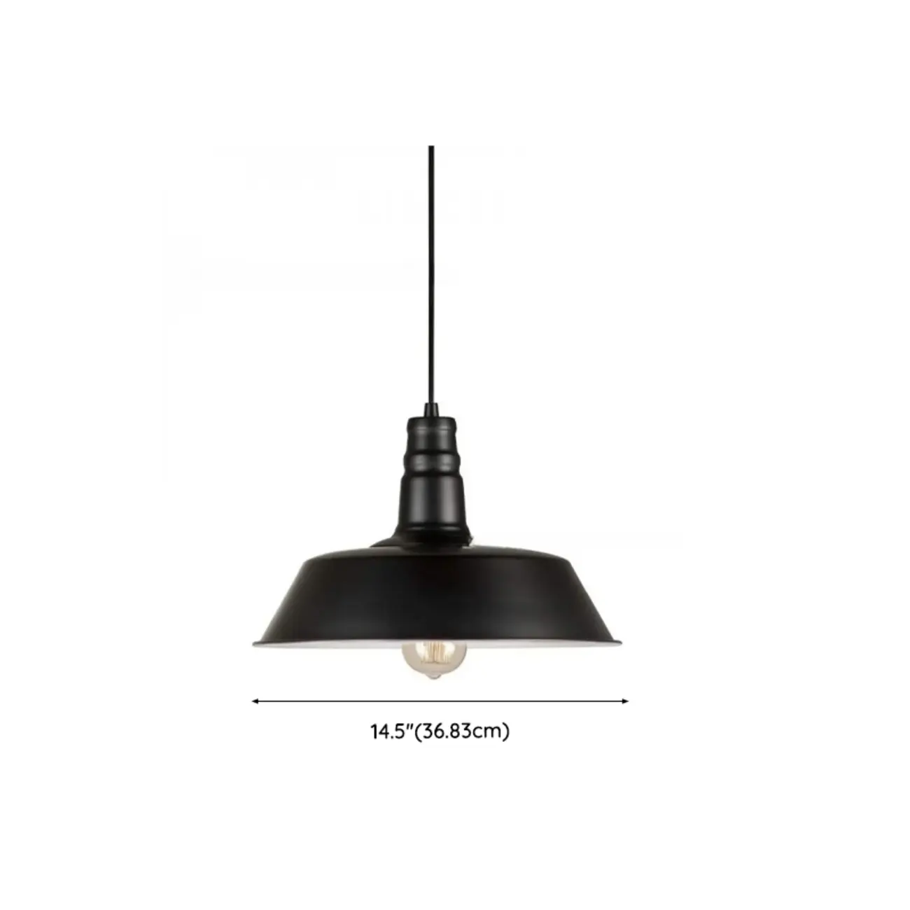 Industrial Black Round Metal Pendant Lighting for Kitchen Image - 10 | homeyfad