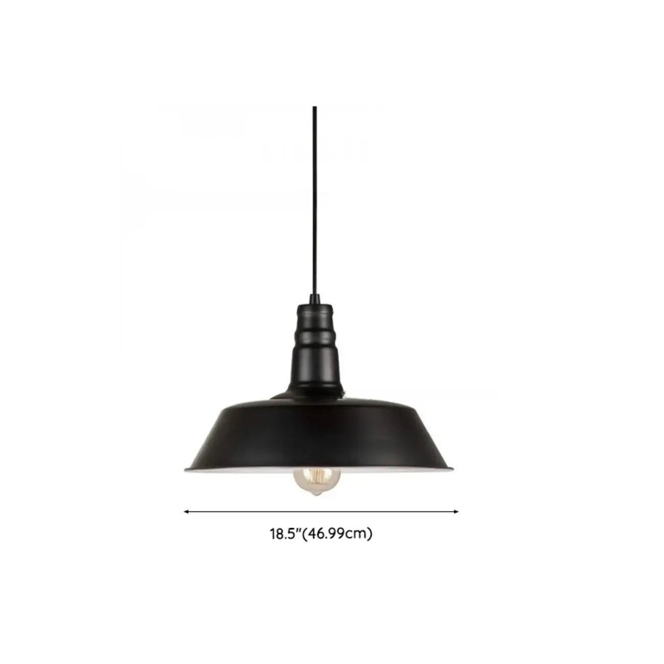 Industrial Black Round Metal Pendant Lighting for Kitchen Image - 11 | homeyfad