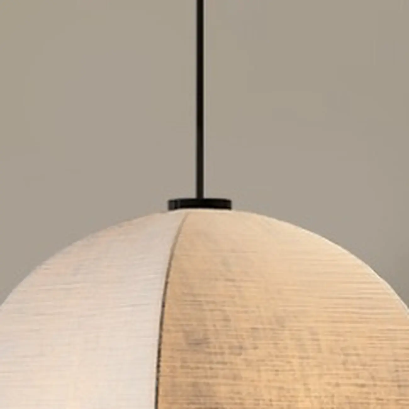 Modern Beige Fabric Geometric Pendant Light Adjustable Height Image - 8 | homeyfad