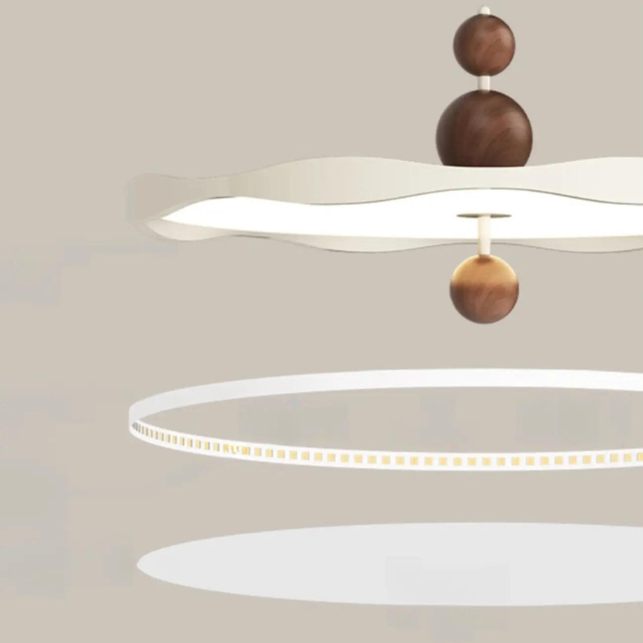 Dimmable White Round Hanging Pendant Light for Kitchen Island Image - 6 | homeyfad