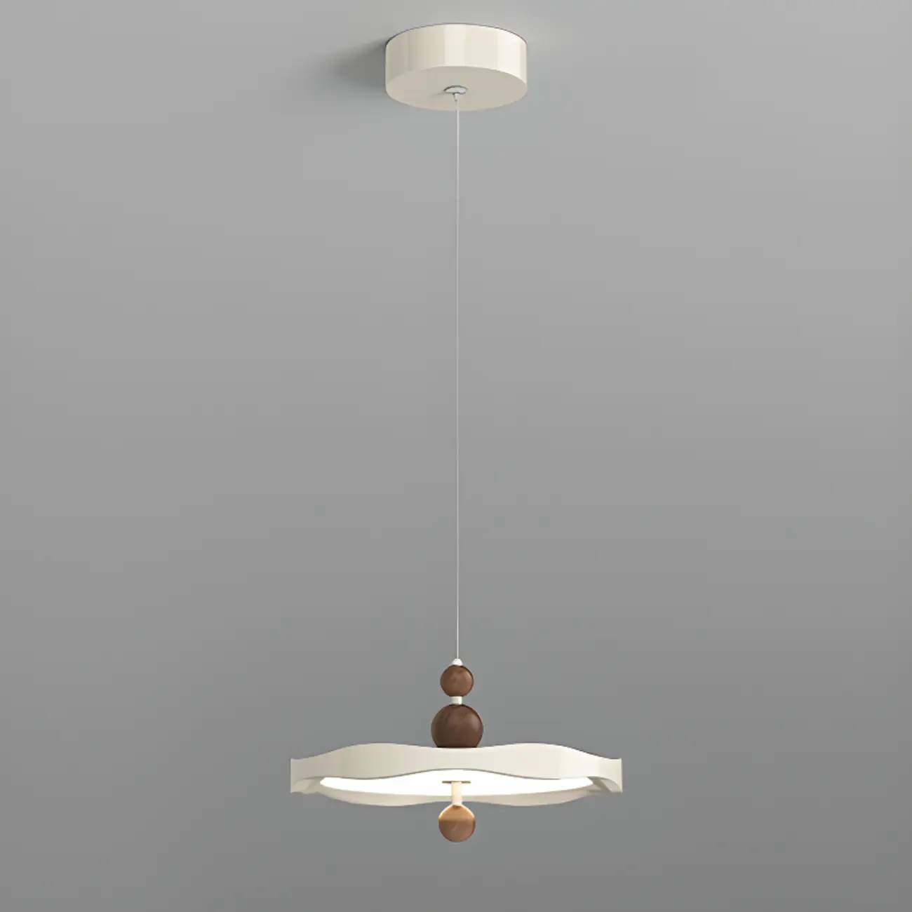 Dimmable White Round Hanging Pendant Light for Kitchen Island Image - 8 | homeyfad