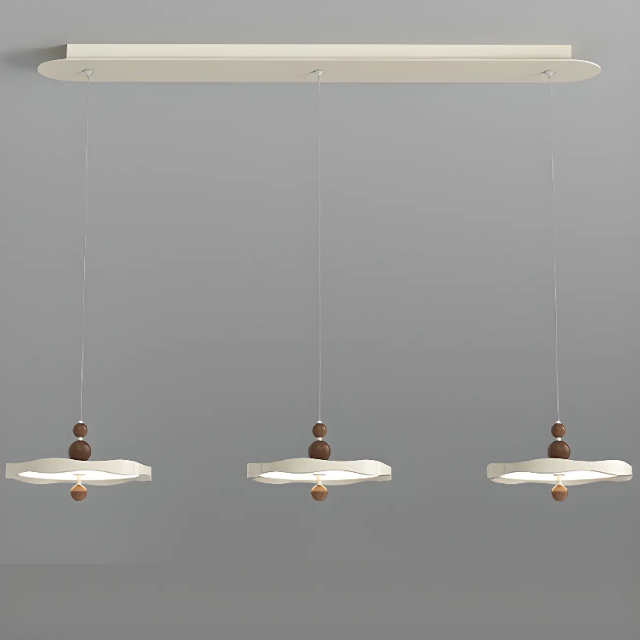 Dimmable White Round Hanging Pendant Light for Kitchen Island Image - 10 | homeyfad