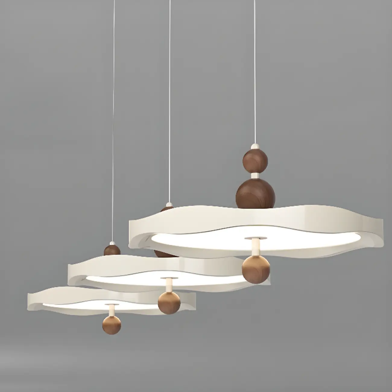 Dimmable White Round Hanging Pendant Light for Kitchen Island Image - 12 | homeyfad