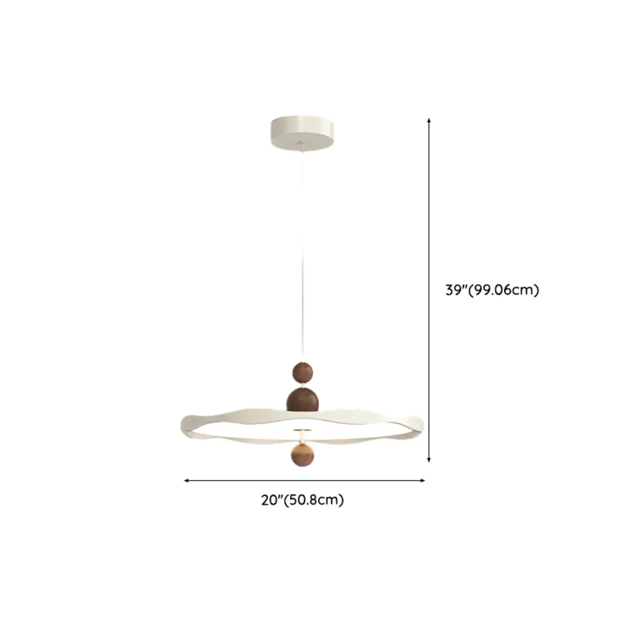 Dimmable White Round Hanging Pendant Light for Kitchen Island #size | homeyfad