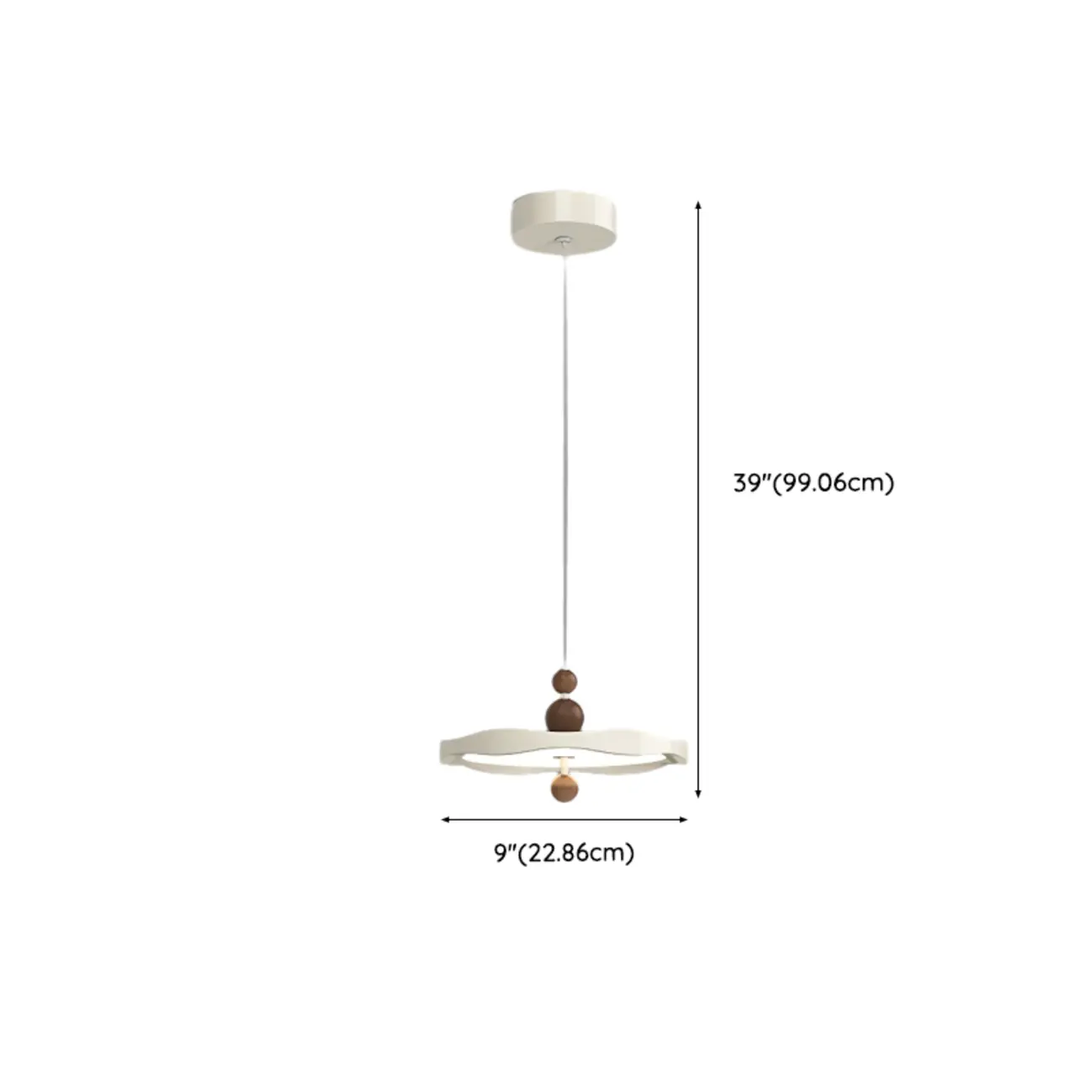 Dimmable White Round Hanging Pendant Light for Kitchen Island Image - 14 | homeyfad