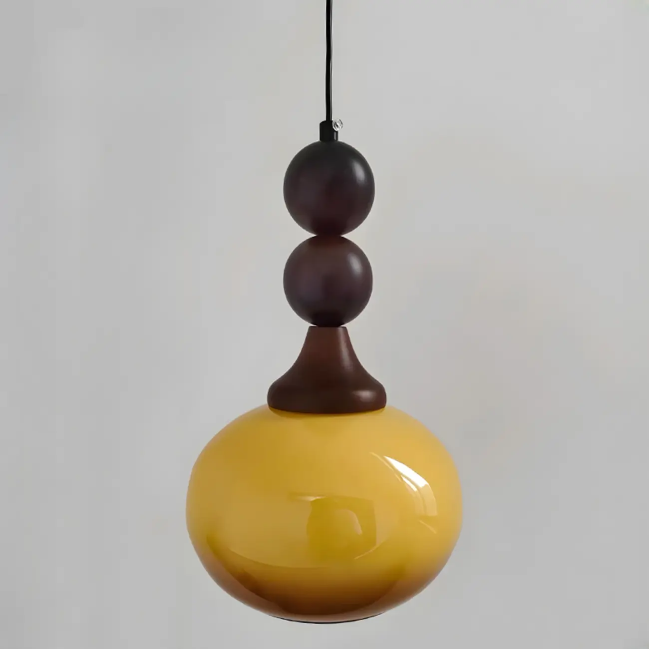 Liftable Orange Glass Pendant Light Fixture Adjustable Height Image - 1 | homeyfad