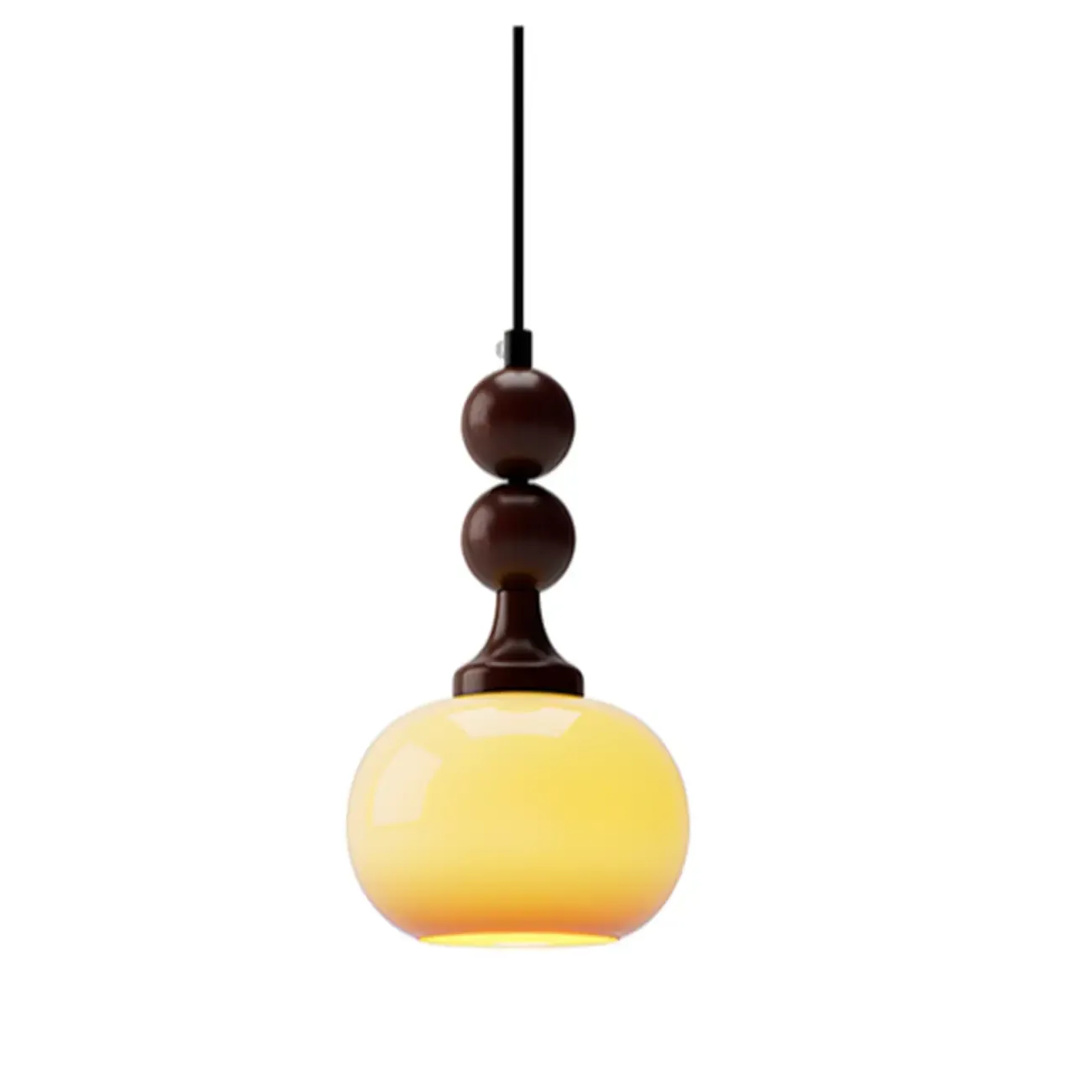 Liftable Orange Glass Pendant Light Fixture Adjustable Height Image - 7