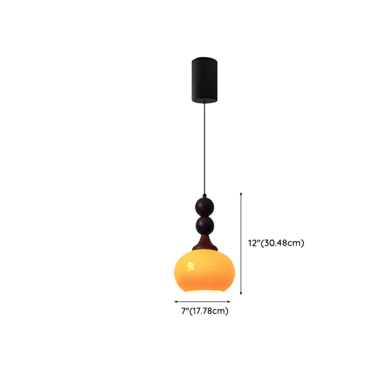 Liftable Orange Glass Pendant Light Fixture Adjustable Height Image - 10 | homeyfad