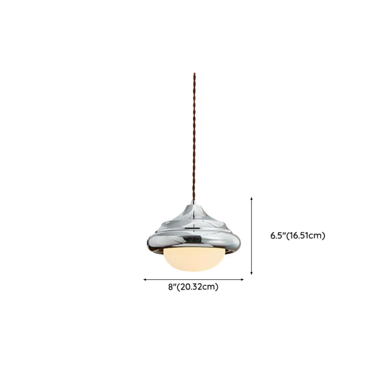 Geometric Walnut Glass Indoor Pendant Light Adjustable Height Image - 13