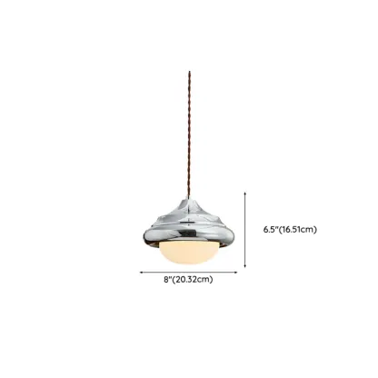 Geometric Walnut Glass Indoor Pendant Light Adjustable Height Image - 13