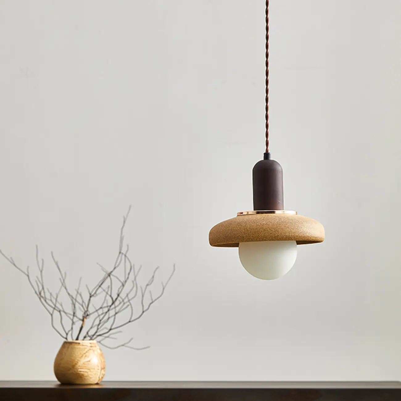 Modern Geometric	Walnut Wood Kitchen Pendant Lighting Image - 2 | homeyfad