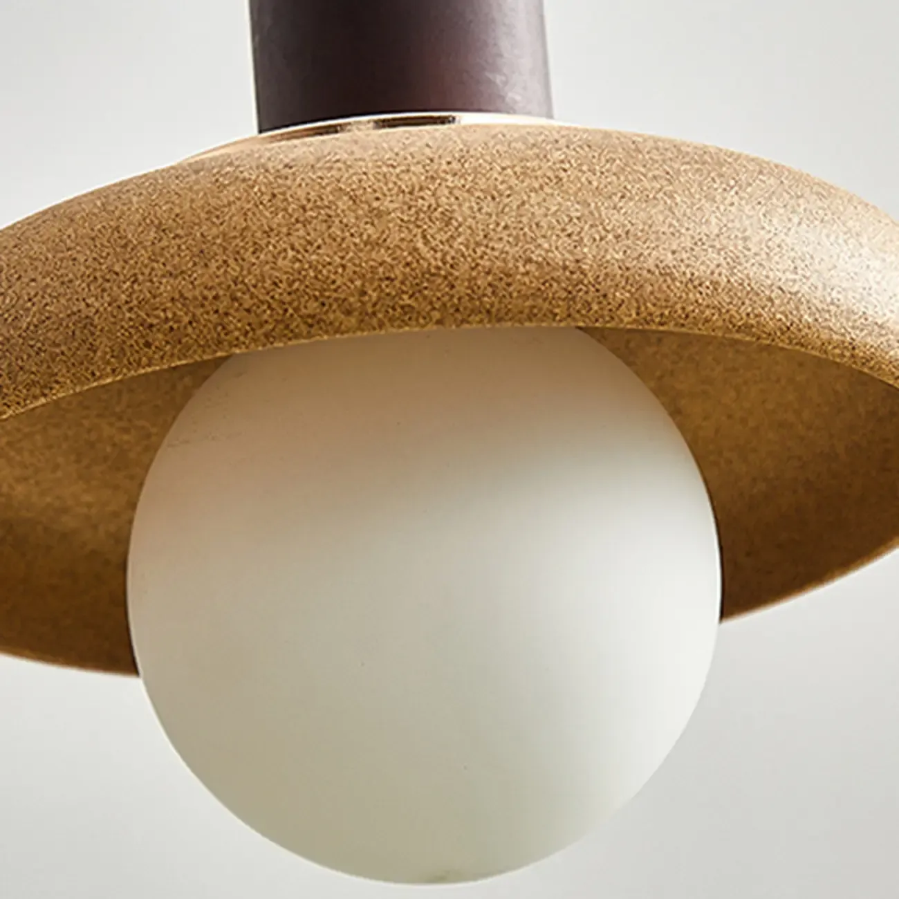 Modern Geometric	Walnut Wood Kitchen Pendant Lighting Image - 7