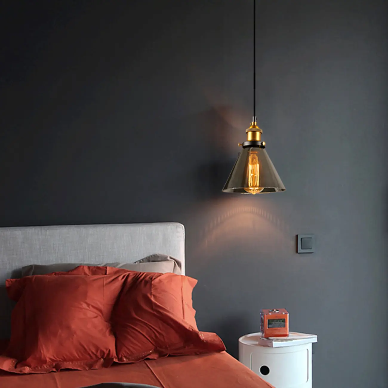 Modern Geometric Glass Gold Pendant Light Fixture for Dining Room | homeyfad