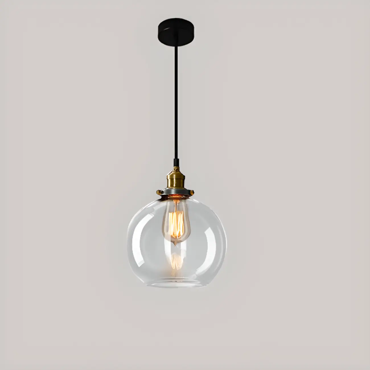 Modern Geometric Glass Gold Pendant Light Fixture for Dining Room | homeyfad