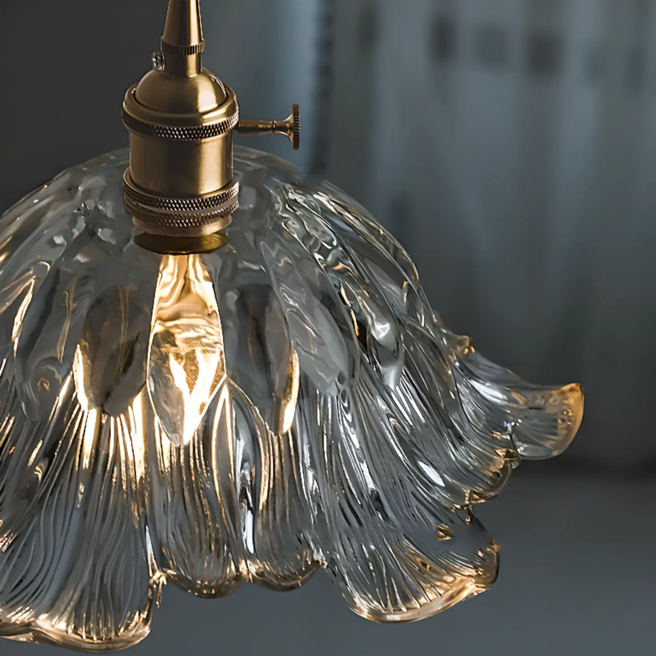 Adjustable Green Glass Pendant Light Fixture for Living Room Image - 11 | homeyfad