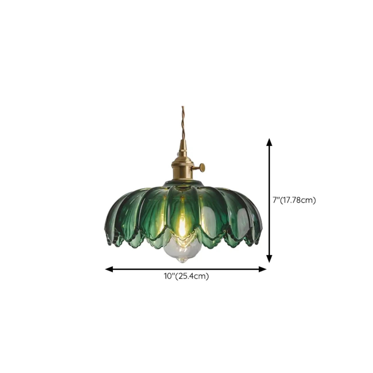 Adjustable Green Glass Pendant Light Fixture for Living Room Image - 15 | homeyfad