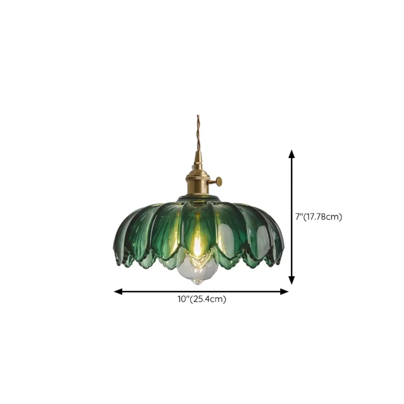 Adjustable Green Glass Pendant Light Fixture for Living Room Image - 15
