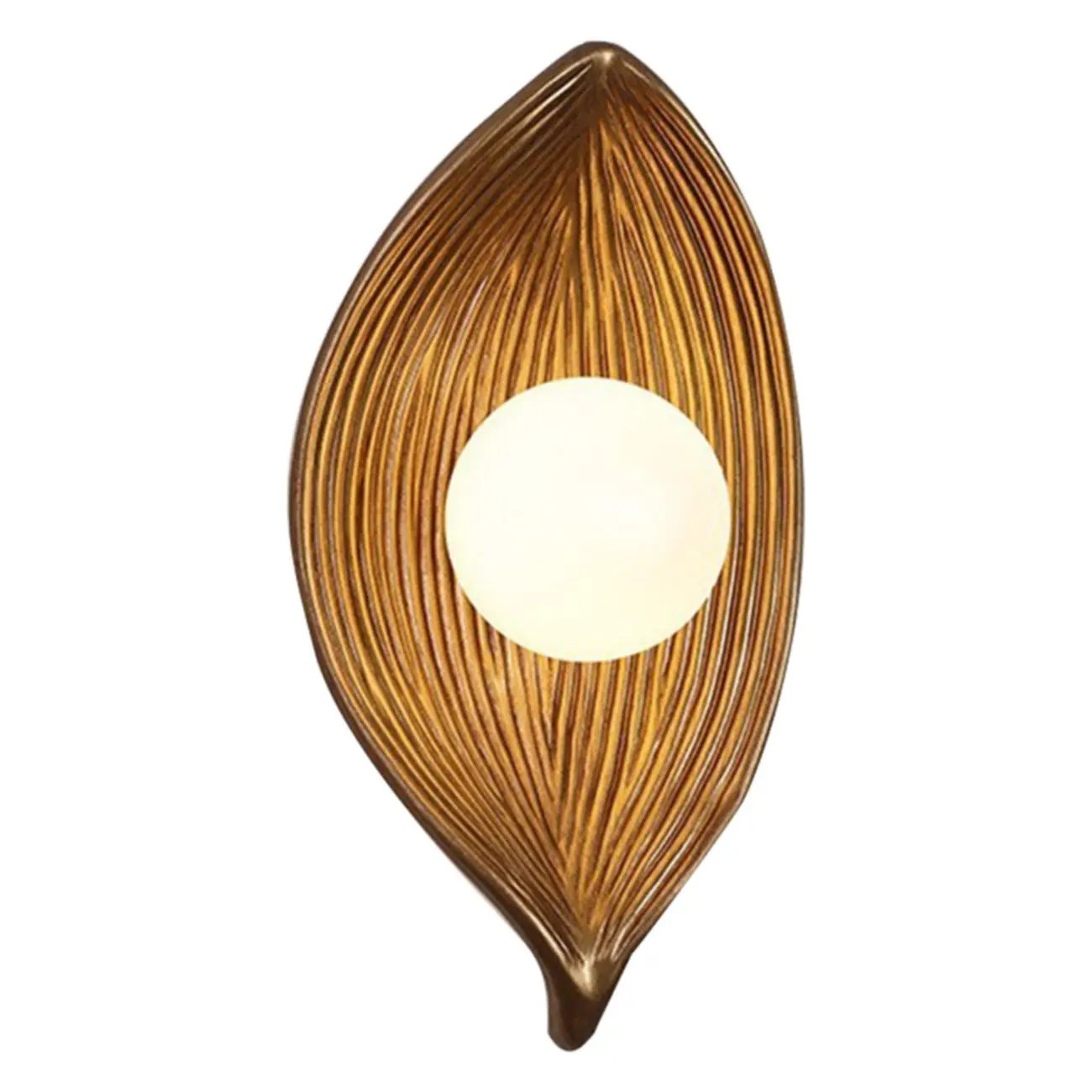 Chic Modern Mini Resin Leaf Wall Sconce for Bedroom Decor | homeyfad