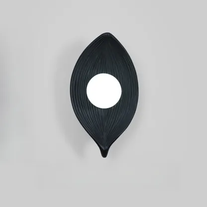 Chic Modern Mini Resin Leaf Wall Sconce for Bedroom Decor