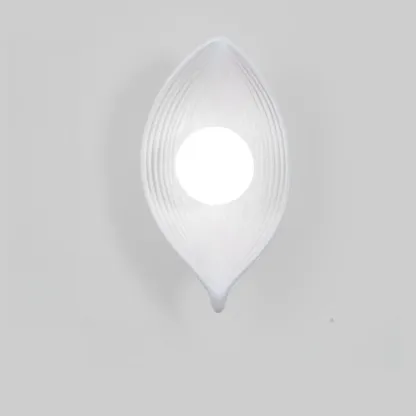 Chic Modern Mini Resin Leaf Wall Sconce for Bedroom Decor