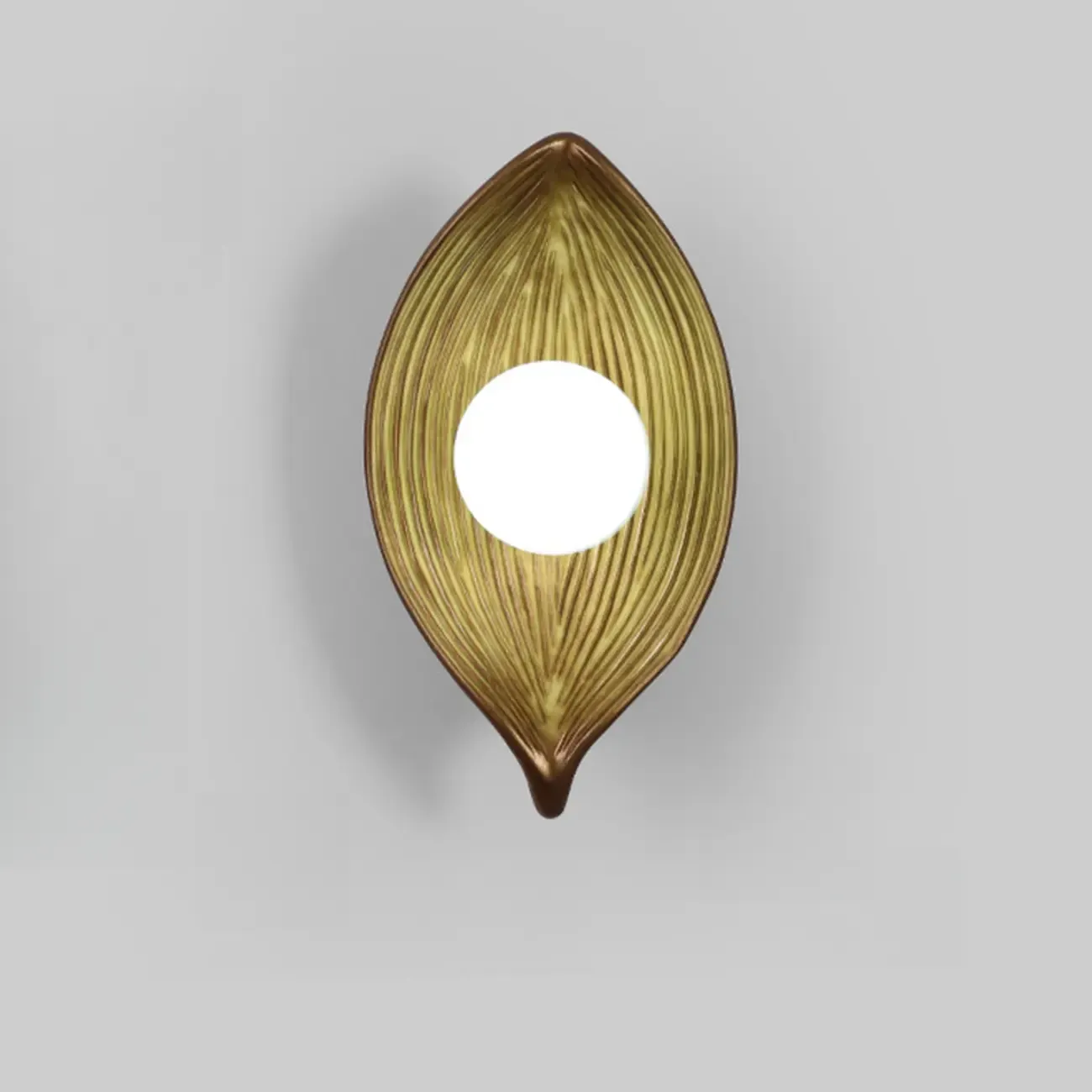 Chic Modern Mini Resin Leaf Wall Sconce for Bedroom Decor
