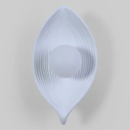 Chic Modern Mini Resin Leaf Wall Sconce for Bedroom Decor