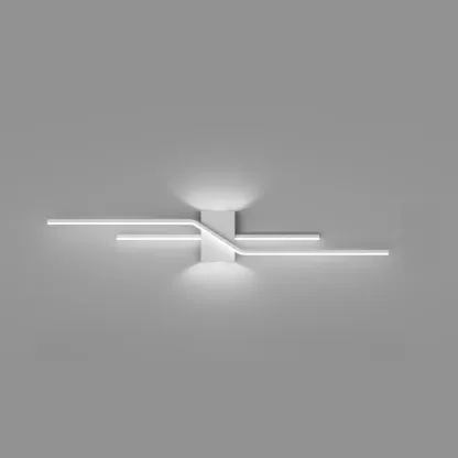Modern Black Linear Acrylic 5-Light Wall Sconce Remote Control Image - 2