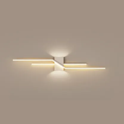 Modern Black Linear Acrylic 5-Light Wall Sconce Remote Control Image - 3