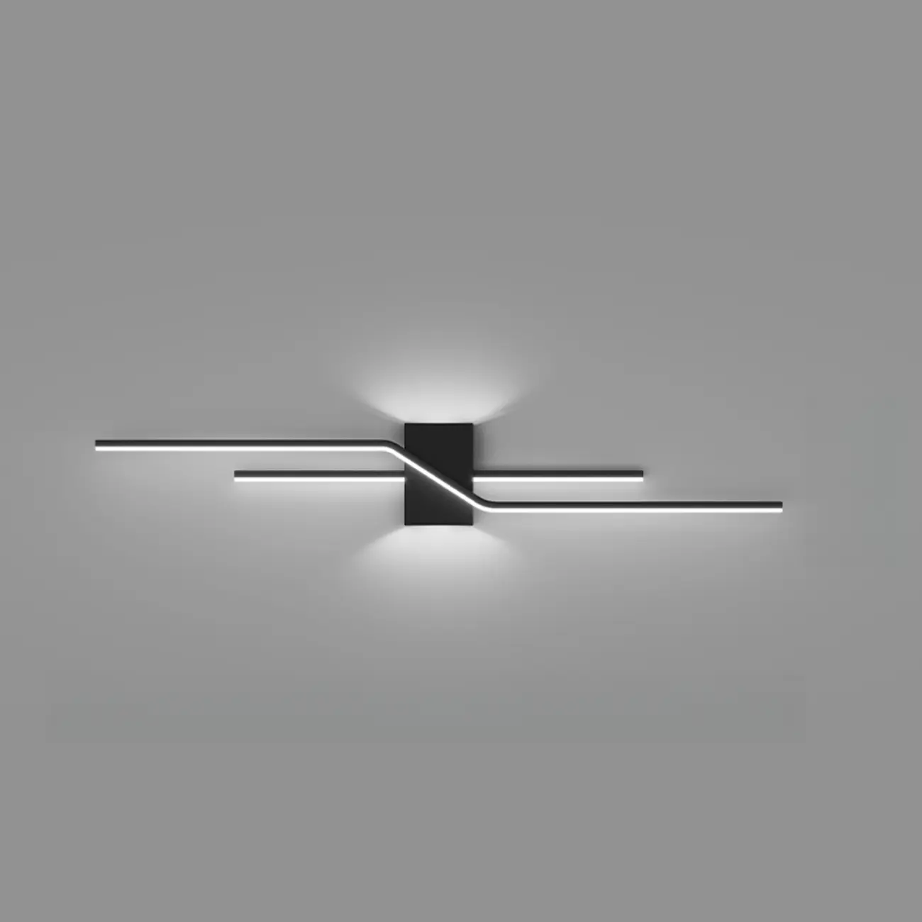 Modern Black Linear Acrylic 5-Light Wall Sconce Remote Control Image - 7 | homeyfad