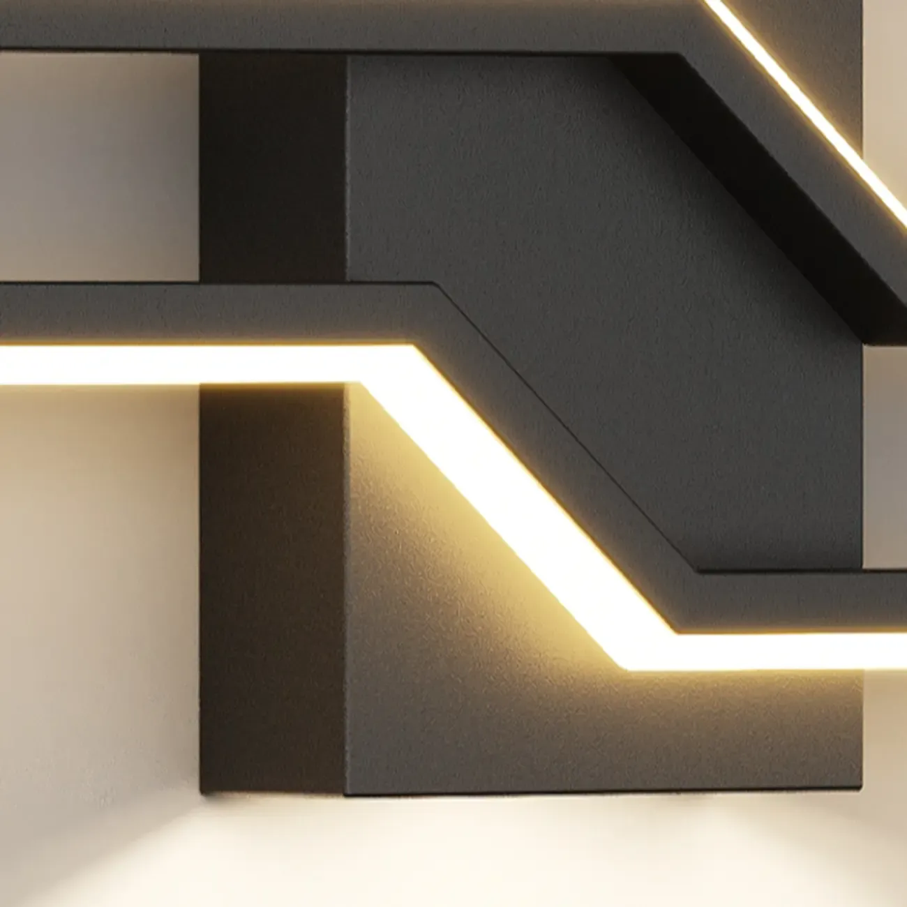 Modern Black Linear Acrylic 5-Light Wall Sconce Remote Control Image - 10